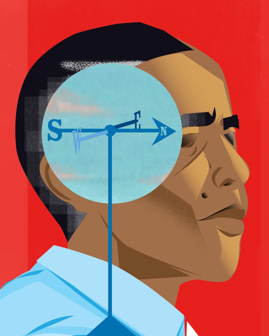 Barack Obama and his political impact illustration by Linas Garsys / The Washington Times