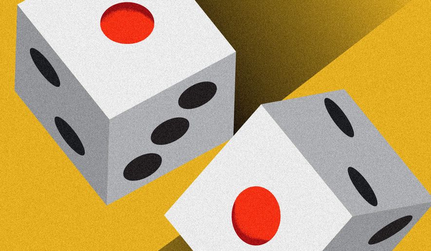 Gambling in professional sports illustration by Linas Garsys / The Washington Times