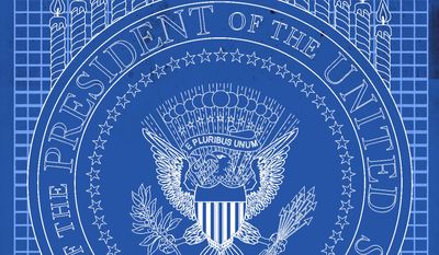 Presidential seal illustration by Linas Garsys / The Washington Times