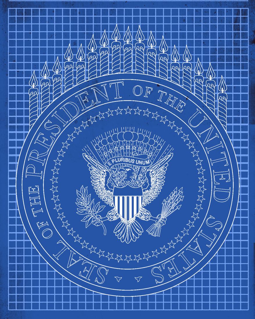 Presidential seal illustration by Linas Garsys / The Washington Times