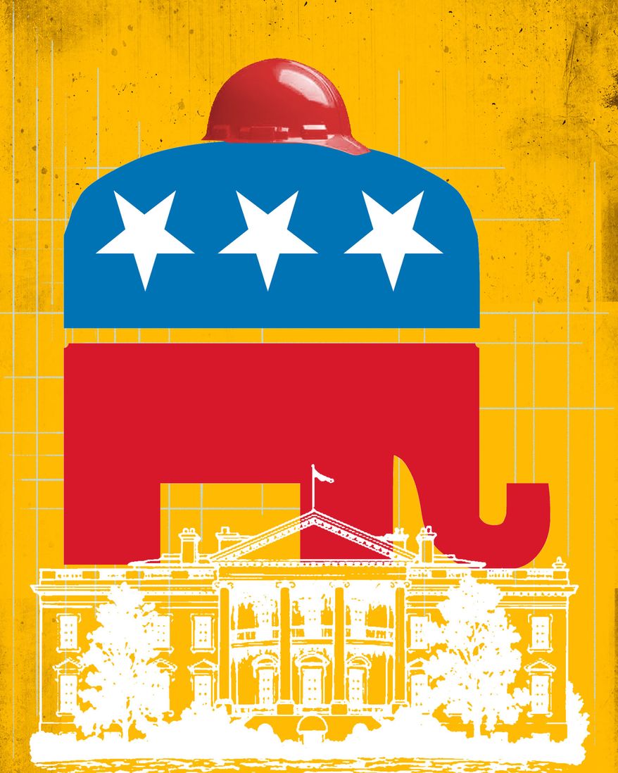 Republicans' White House renovations illustration by Linas Garsys / The Washington Times