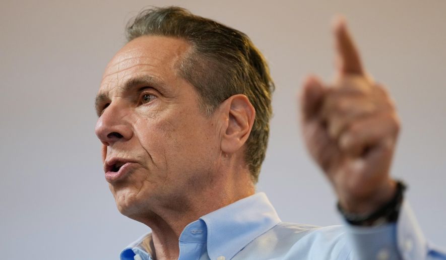 New York City mayoral candidate Andrew Cuomo speaks during a campaign event at a senior center in The Bronx borough of New York, Tuesday, Oct. 28, 2025. (AP Photo/Seth Wenig)