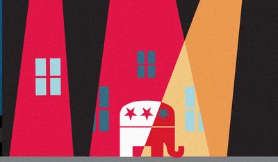 FBI agents and DOJ spying on Republicans illustration by Linas Garsys / The Washington Times