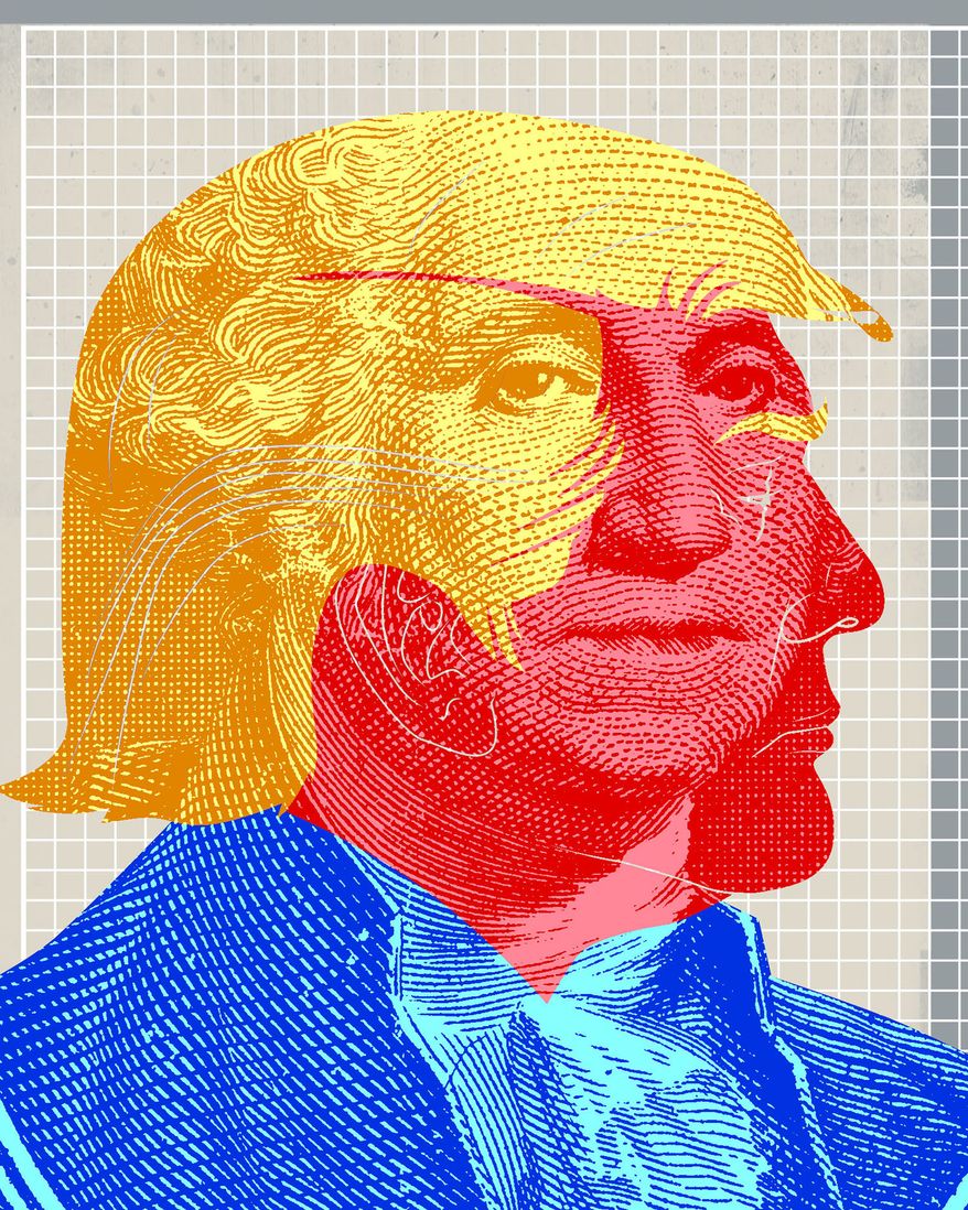 President Donald Trump and the economy illustration by Linas Garsys / The Washington Times