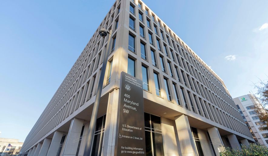 The U.S. Department of Education building is photographed in Washington, Dec. 3, 2024. (AP Photo/Jose Luis Magana, File)