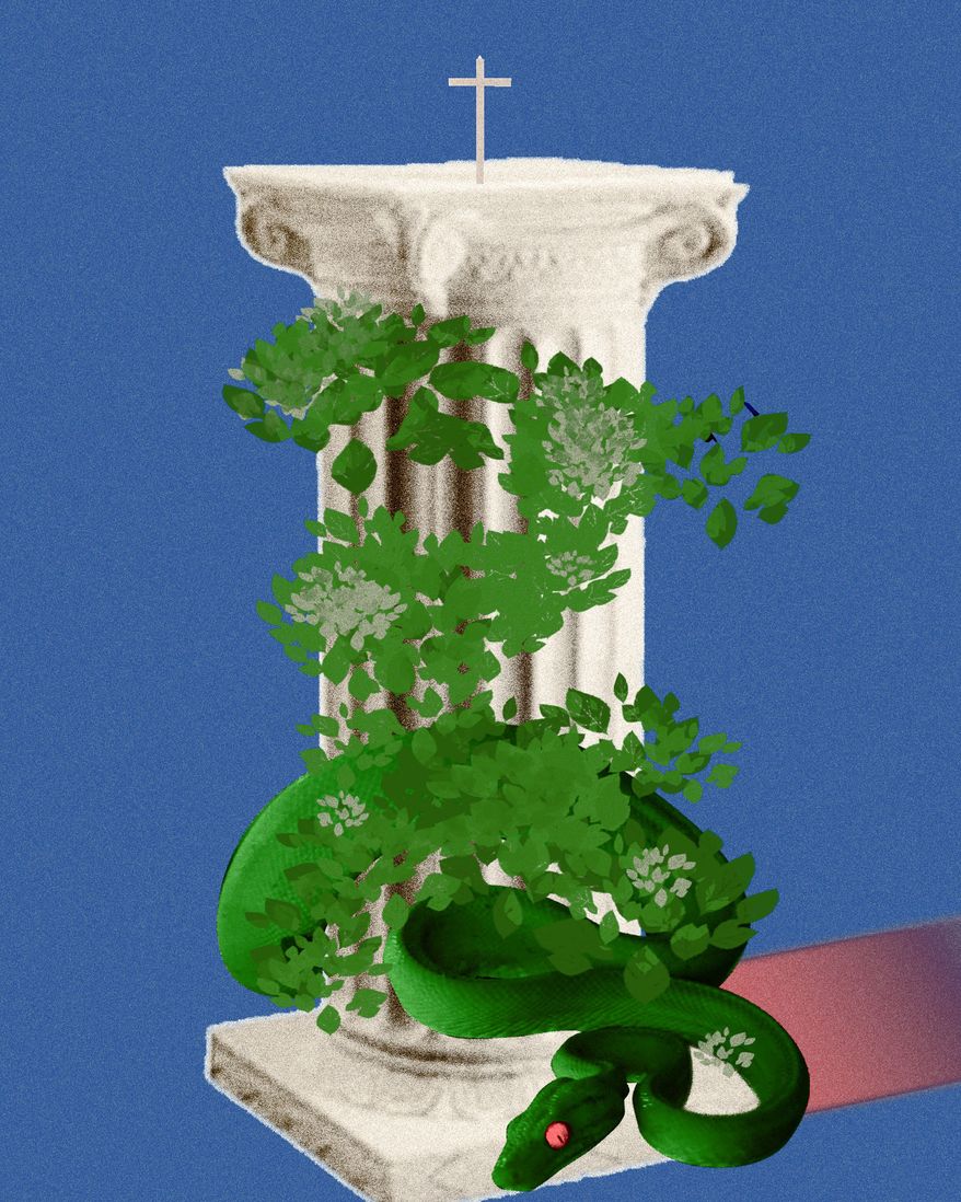 A betrayal by Christian colleges and universities illustration by Linas Garsys / The Washington Times