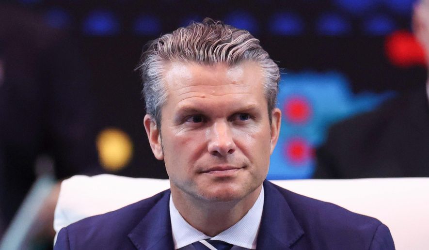 U.S. Defense Secretary Pete Hegseth attends the Association of Southeast Asian Nations (ASEAN)-United States Defence Ministers' High Tea, as part of the ASEAN Defense Ministers' meeting, in Kuala Lumpur, Malaysia, Saturday, Nov. 1, 2025. (Hasnoor Hussainl/Pool Photo via AP)