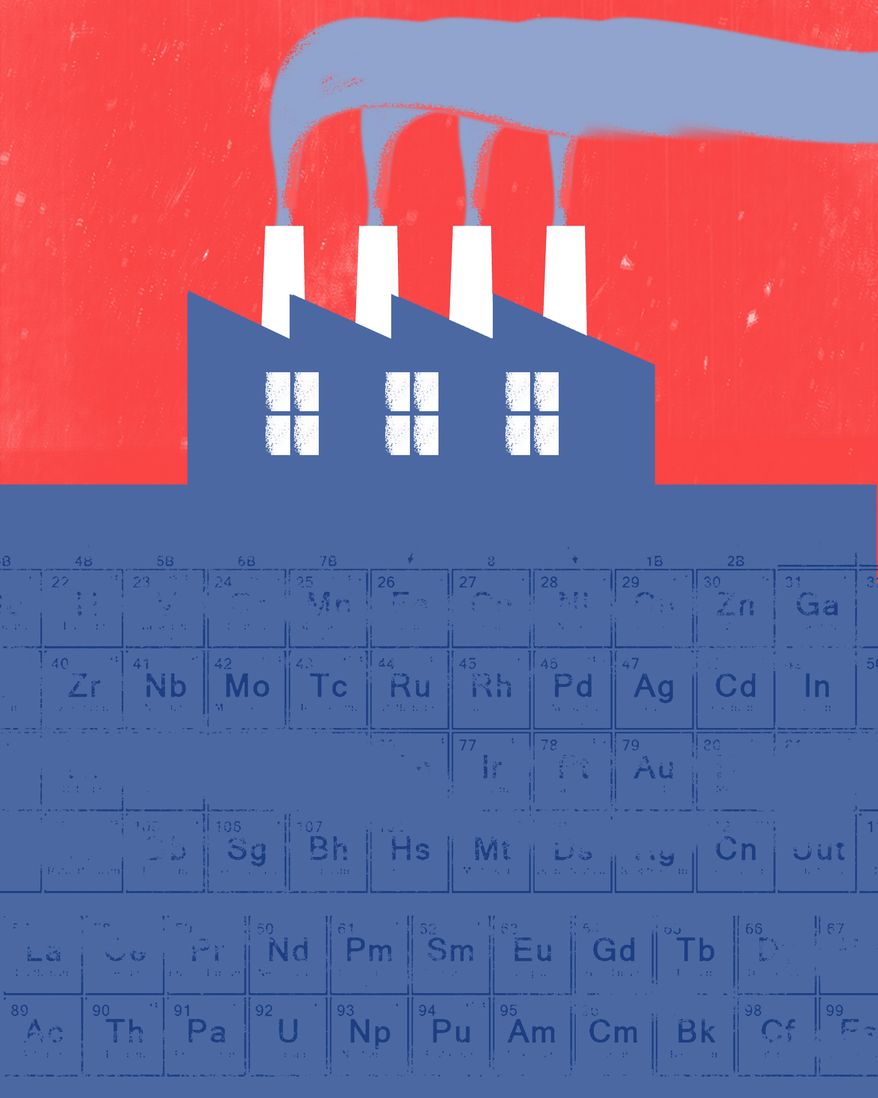 Trump must prioritize development of domestic rare earth facilities illustration by Linas Garsys/ The Washington Times