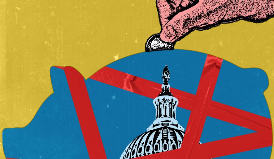 End business as usual in Washington illustration by Linas Garsys/ The Washington Times