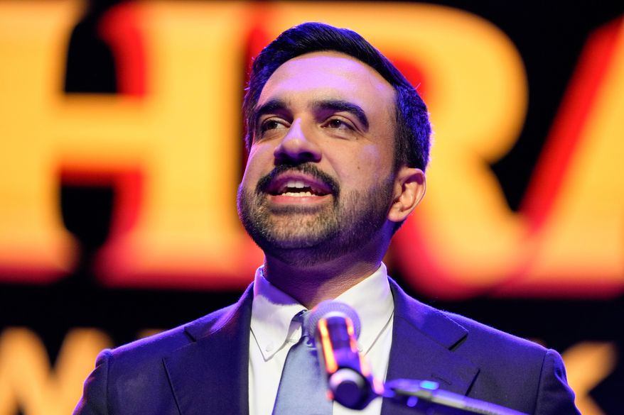 Zohran Mamdani speaks after winning the mayoral election, Tuesday, Nov. 4, 2025, in New York. (AP Photo/Yuki Iwamura)