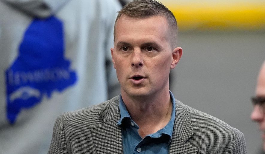 Rep. Jared Golden, D-Maine, attends an event, October. 25, 2024, in Lewiston, Maine. (AP Photo/Robert F. Bukaty) **FILE**