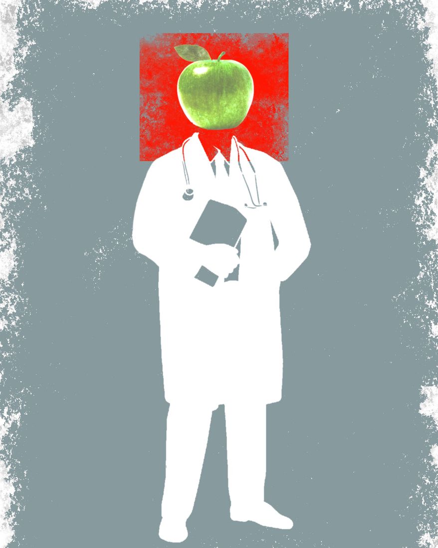 "Red-green alliance" and foreign doctors in the United States of America illustration by Linas Garsys / The Washington Times