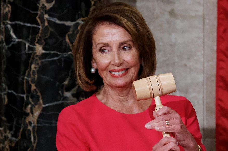 House Speaker Nancy Pelosi of California holds the gavel at the Capitol in Washington, Jan. 3, 2019. (AP Photo/Carolyn Kaster, File)