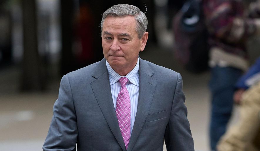 Former Tennessee House Speaker Glen Casada arrives at the federal courthouse in Nashville, Tenn., on May 9, 2025. (AP Photo/George Walker IV, File)