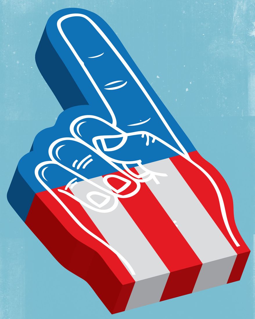 Optimism in the United States of America illustration by Linas Garsys / The Washington Times