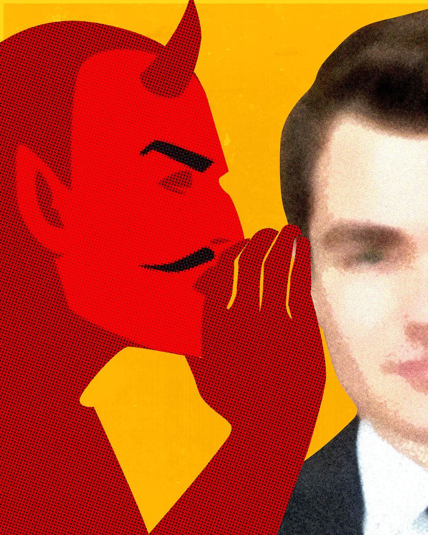 Nick Fuentes and Christianity illustration by Linas Garsys / The Washington Times