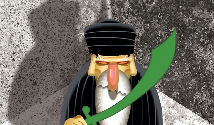 Ayatollah and Iran illustration by Alexander Hunter/The Washington Times
