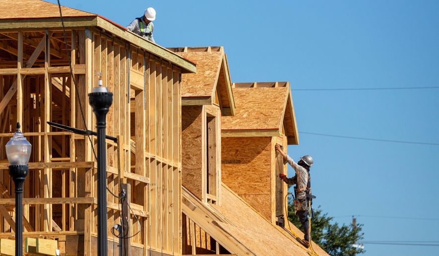 New housing is built near the Lafitte Greenway, where the historic Lafitte Projects were once located, in New Orleans on Thursday, Nov. 6, 2025. (Christiana Botic/Verite News and Catchlight Local/Report for America via AP)
