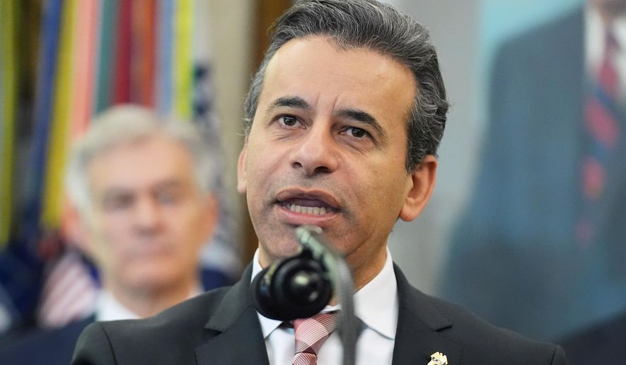 FDA Commissioner Martin Makary speaks during an event about drug prices with President Donald Trump, Thursday, Nov. 6, 2025, in the Oval Office of the White House in Washington. (AP Photo/Evan Vucci)