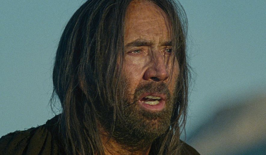 This image released by Magnolia Pictures shows Nicolas Cage in a scene from "The Carpenter's Son." (Magnolia Pictures via AP)