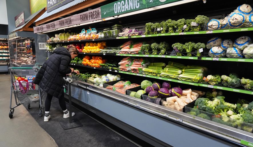 A person shops for produce, which is covered by the USDA Supplemental Nutrition Assistance Program (SNAP), at a grocery store in Baltimore, Monday, Nov. 10, 2025. (AP Photo/Stephanie Scarbrough) **FILE**