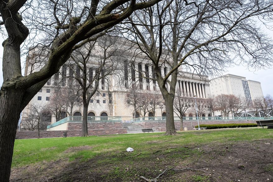 FILE - The Milwaukee County Courthouse is seen on April 25, 2025, in Milwaukee. (AP Photo/Andy Manis, File)