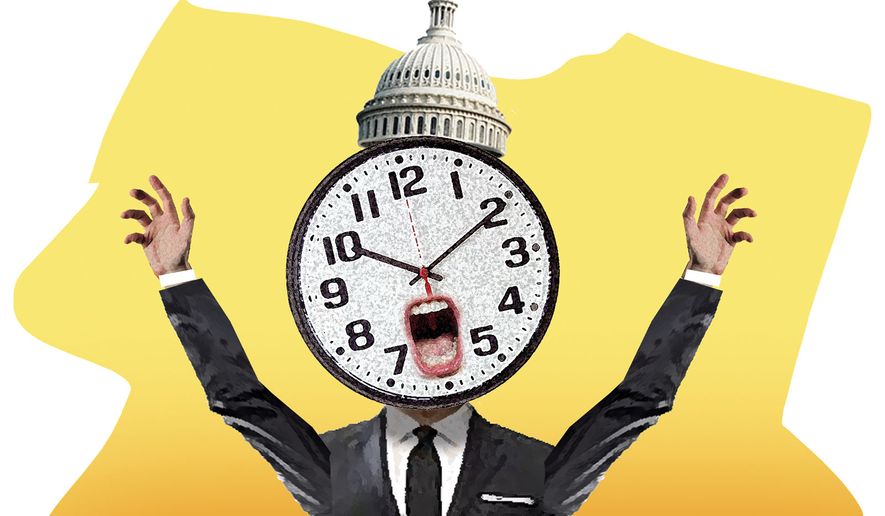 The filibuster in the Senate illustration by Alexander Hunter/The Washington Times