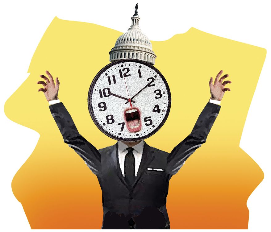 The filibuster in the Senate illustration by Alexander Hunter/The Washington Times