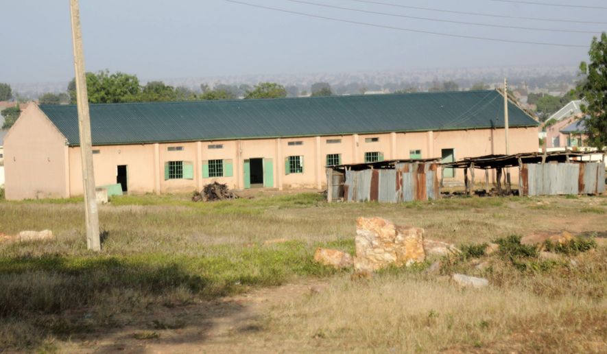 A general view of the school from which school children were kidnapped by gunmen in Kebbi, Nigeria, Monday, Nov 17, 2025. (AP Photo/Deeni Jibo)