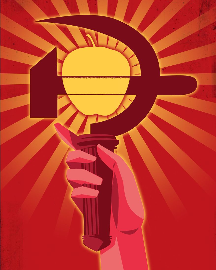 Socialism in New York City illustration by Linas Garsys / The Washington Times