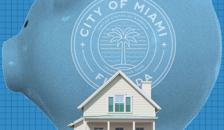 Miami home property taxes illustration by Linas Garsys / The Washington Times