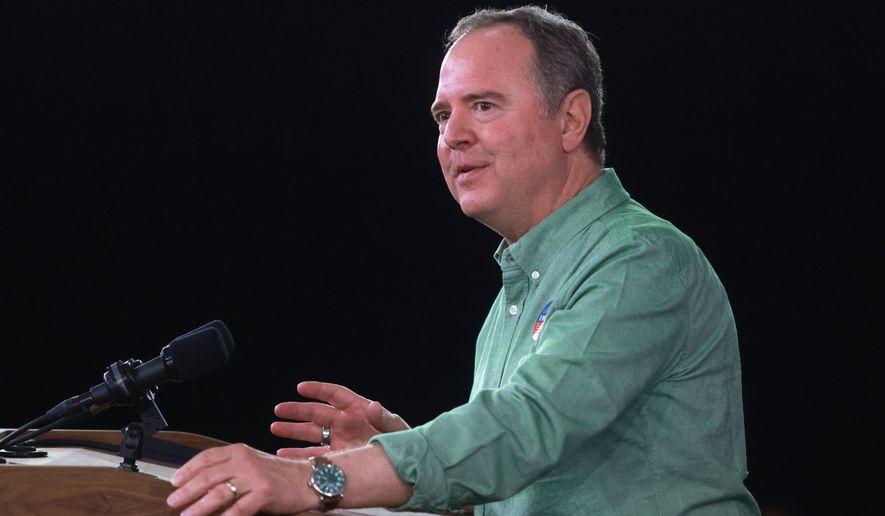 Sen. Adam Schiff, D-Calif., speaks during a campaign event on Proposition 50, Saturday, Nov. 1, 2025, in Los Angeles. (AP Photo/Ethan Swope)