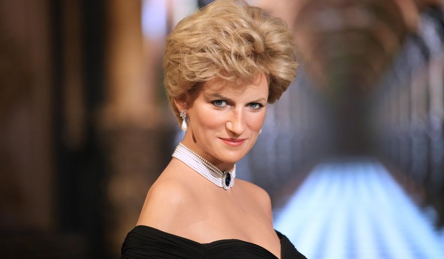 The life-size wax figure of Lady Diana is presented at Grevin Museum in Paris, France, Thursday, Nov. 20, 2025. (AP Photo/Christophe Ena)