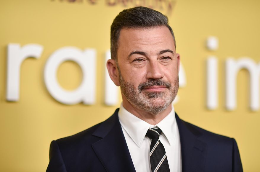 Jimmy Kimmel arrives at the third annual Rare Impact Fund Benefit: A Night of Radiance & Reflection on Oct. 29, 2025, at nya studios WEST in Los Angeles. (Photo by Richard Shotwell/Invision/AP, File)