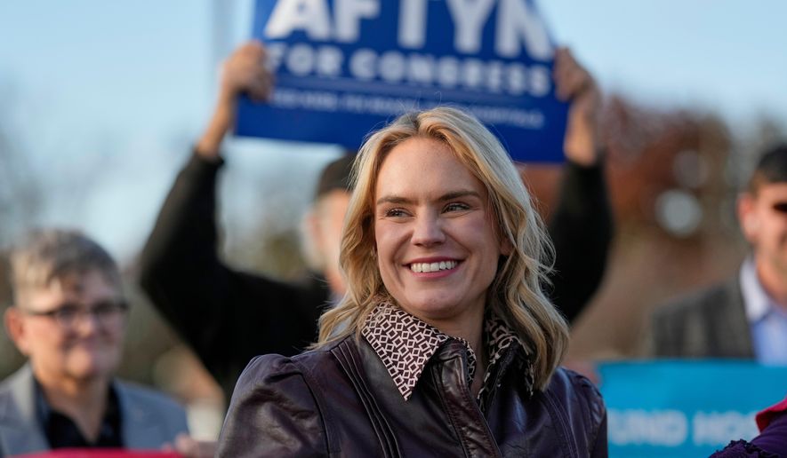 Democratic congressional candidate State Rep. Aftyn Behn, D-Nashville, attends a campaign event during the special election for the seventh district, Thursday, Nov. 13, 2025, Nashville, Tenn. (AP Photo/George Walker IV)
