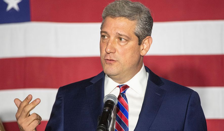 FILE - Democratic Senate candidate Tim Ryan, D-Ohio, gives his concession speech to Republican candidate JD Vance at an election night event for Ryan in Boardman, Ohio Tuesday, Nov. 8, 2022. (AP Photo/Phil Long, File)