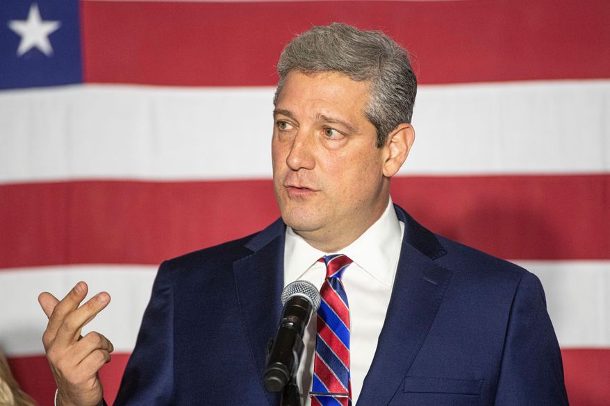 FILE - Democratic Senate candidate Tim Ryan, D-Ohio, gives his concession speech to Republican candidate JD Vance at an election night event for Ryan in Boardman, Ohio Tuesday, Nov. 8, 2022. (AP Photo/Phil Long, File)