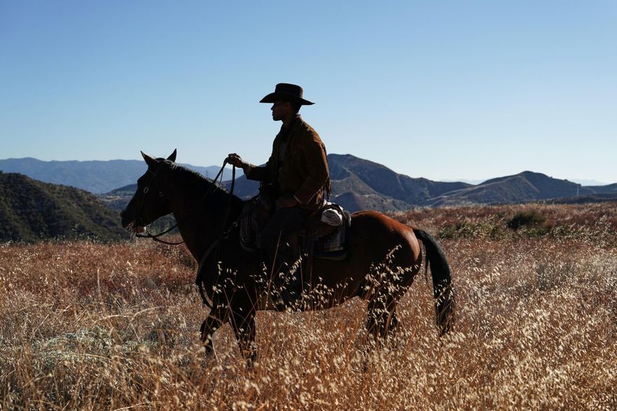 This image released by Peacock shows a scene from the documentary "High Horse: The Black Cowboy." (Troy Harvey/Peacock via AP)