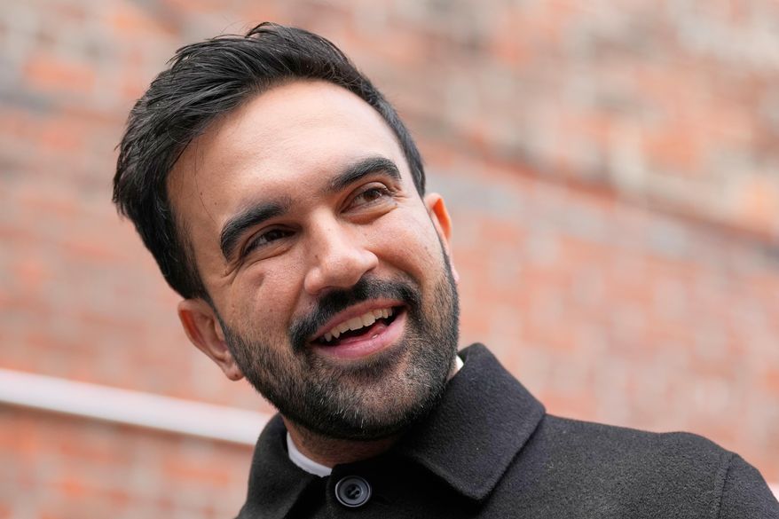 New York City Mayor-elect Zohran Mamdani talks to reporters at a news conference in New York, Nov. 17, 2025. (AP Photo/Seth Wenig, File)
