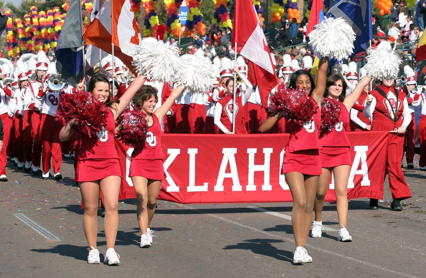 The University of Oklahoma Marching Band. (AP Photo/Roy Dabner)