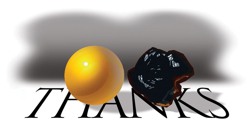 Give thanks for both good and bad on Thanksgiving illustration by Alexander Hunter/The Washington Times