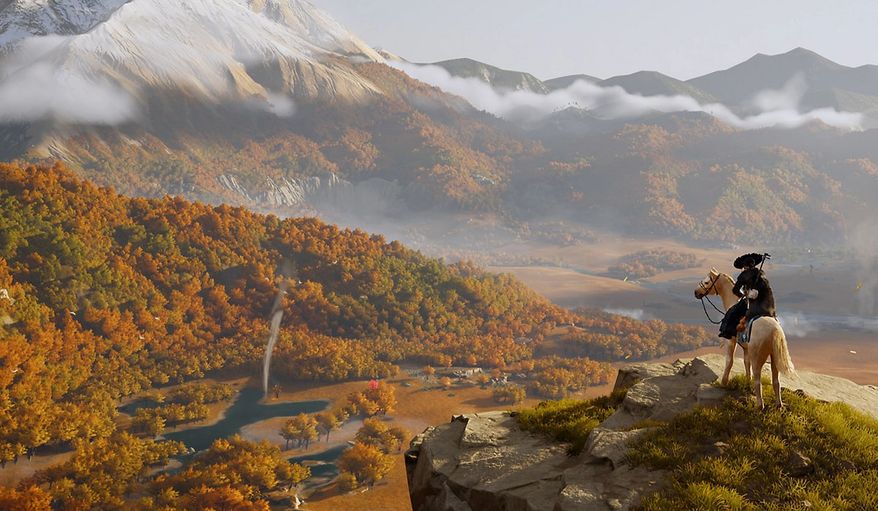 Female mercenary Atsu in "Ghost of Yōtei" from Sony Interactive Entertainment and Sucker Punch Productions.