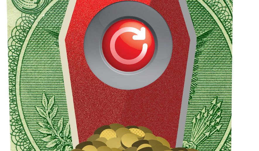 Death of capitalism illustration by Linas Garsys / The Washington Times