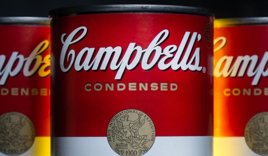Cans of Campbell's soup are seen in Washington on Jan. 8, 2014. (AP Photo/J. David Ake, File)