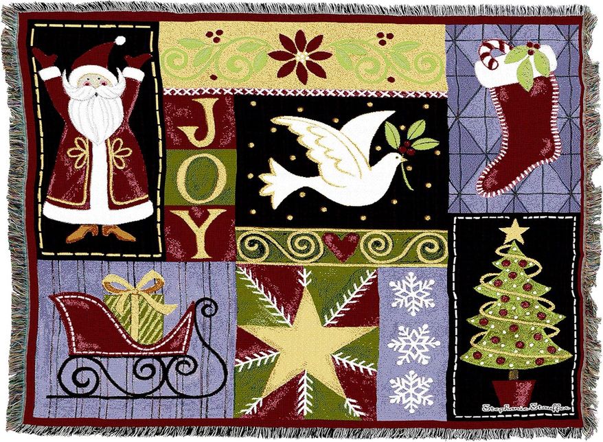 PureWeavers Christmas Icon Blanket (Amazon)