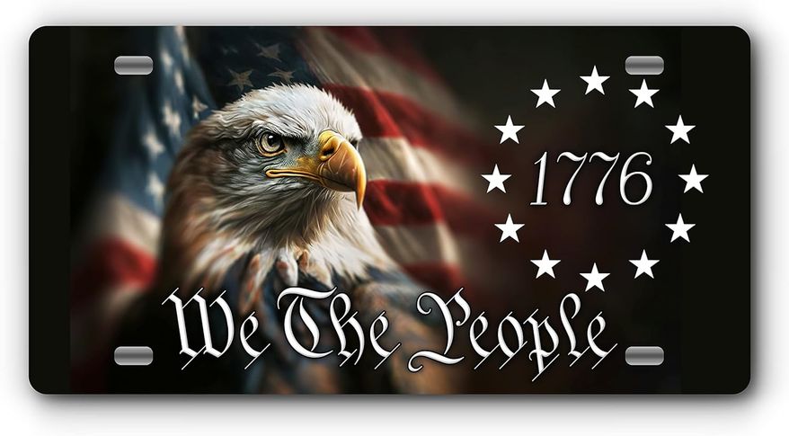 Patriotic "We The People" License Plate (Amazon)