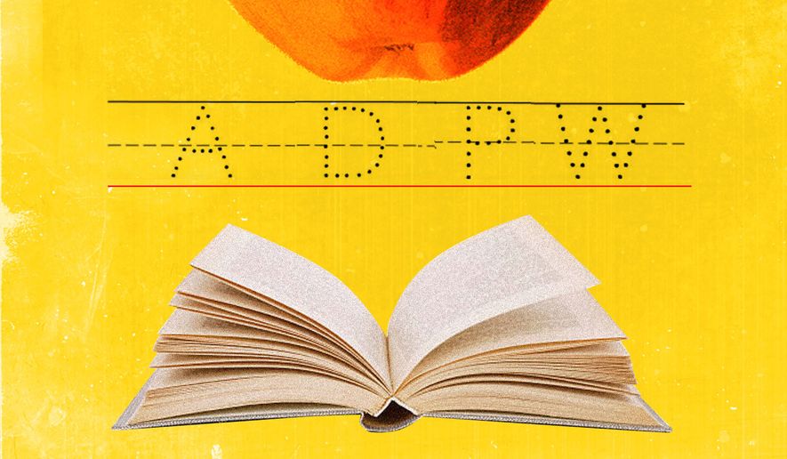 Children and reading proficiency illustration by Linas Garsys / The Washington Times