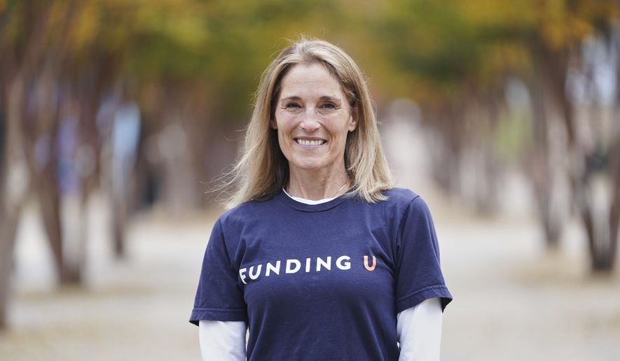 Jeannie Tarkenton poses for a photo Friday, Nov. 21, 2025, in Atlanta. (AP Photo/Megan Varner)