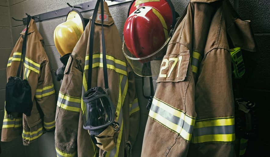 Firefighter bunker suit. File photo credit: Firefighter Montreal via Shutterstock.