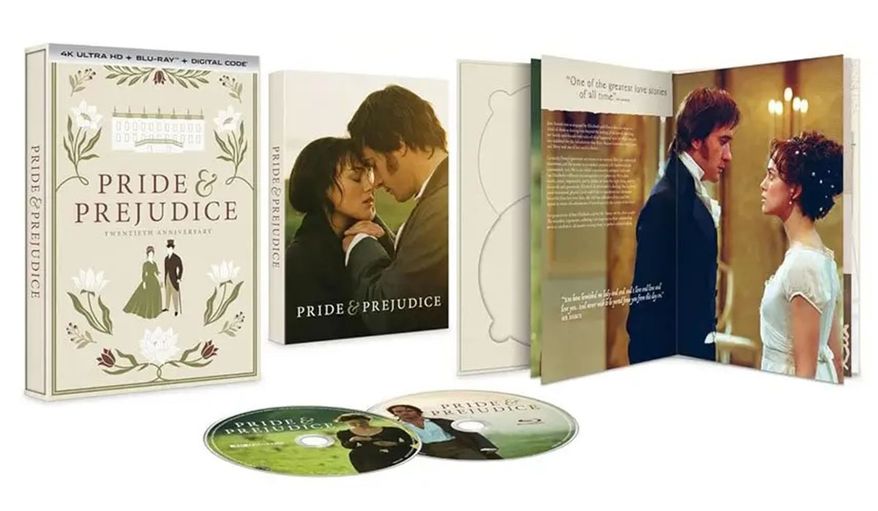 Movie gift guide ideas include Pride & Prejudice: 20th Anniversary Collector’s Edition.